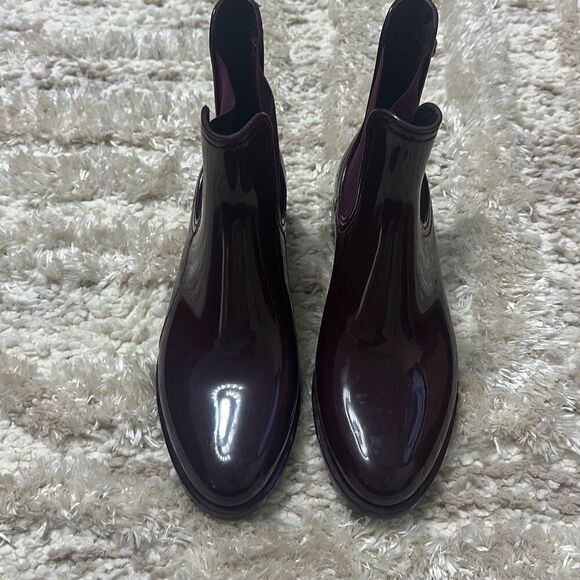 Lemon Jelly Comfy Chelsea Ankle Rain Booties Women’s Sz 39 Bordeaux Purple - Picture 3 of 10